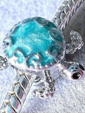 Blue Turtle Bead Charm fits PANDORA